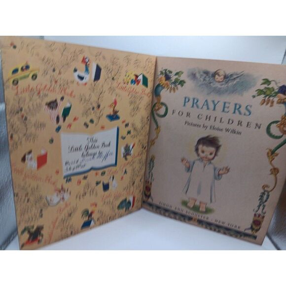 5/$25 Vintage A Little Golden Book Prayers For Children 1952 "F" Edition - Picture 4 of 8